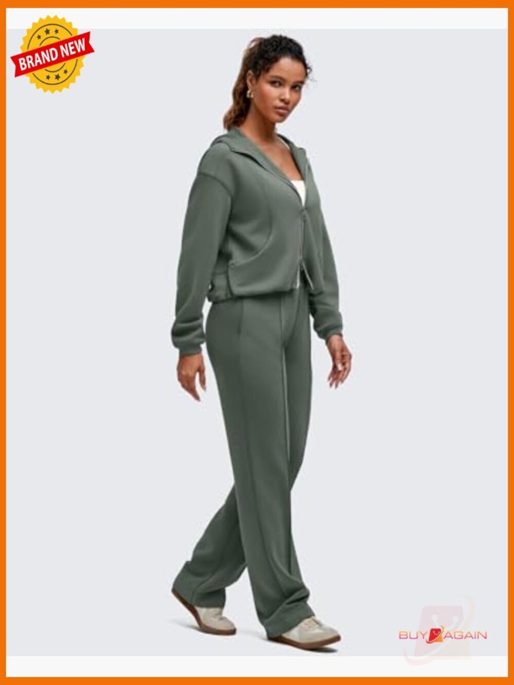 High Waist Elastic Lounge Sweatpants with Pockets Straight Leg - Picture 5 of 7